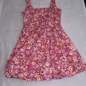 Pink Floral Sundress for Women - Sleeveless Summer Dress